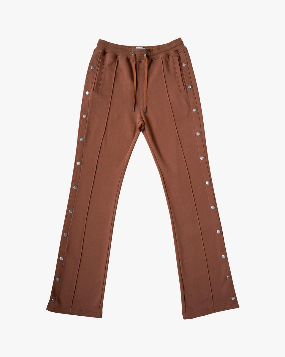 FRENCH TERRY SNAP FLARED PANTS