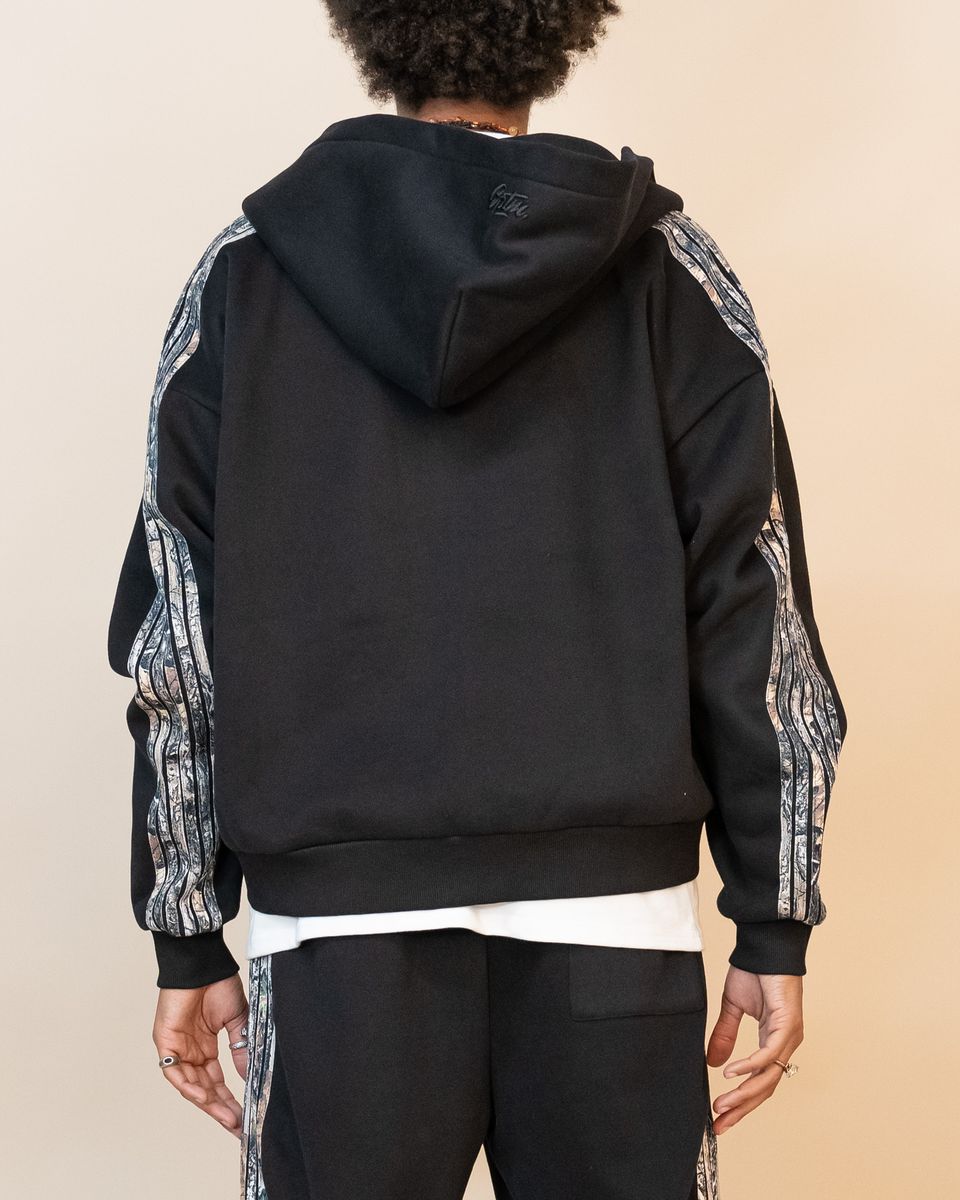 Black Camo Zip-Up Hoodie