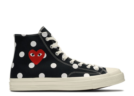 COMME DES GARÇONS X CHUCK TAYLOR ALL STAR 70 HI 'BLACK POLKA DOT'