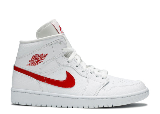 WMNS JORDAN 1 MID 'WHITE UNIVERSITY RED'